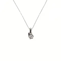 TIANA JOYAS - Collar con un Gato de 9mm con Circones de Plata 925