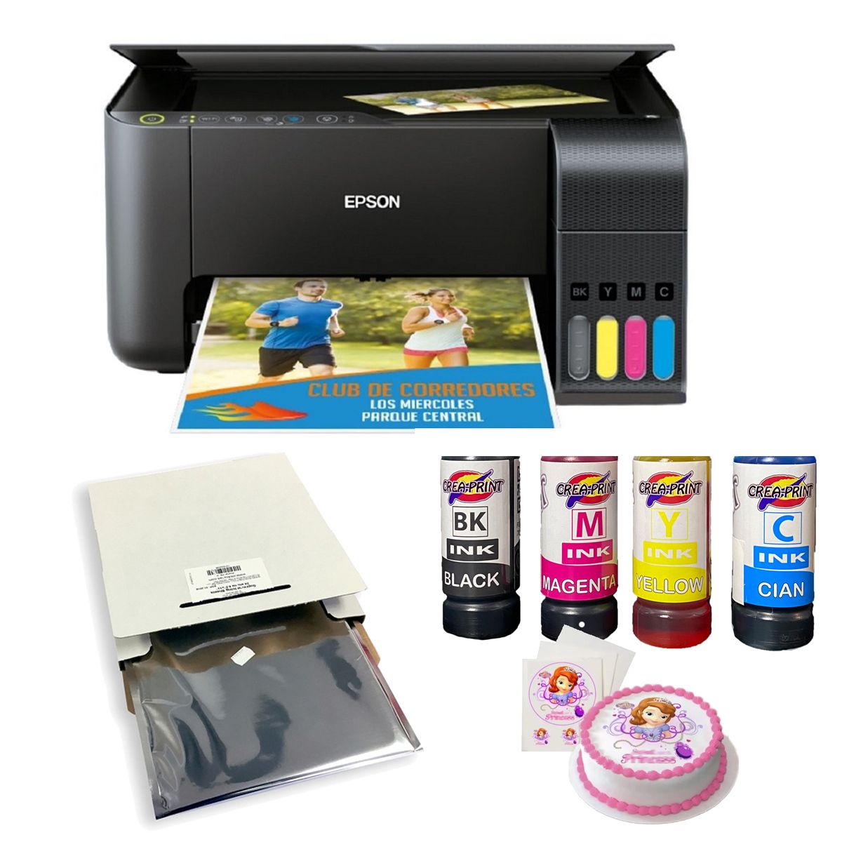 EPSON - Kit para Impresion de Fototorta con Ep L1250 Papel de Azucar wifi