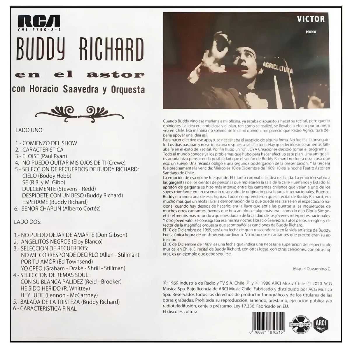 GENERICO - Vinilo Buddy Richard - En El Astor