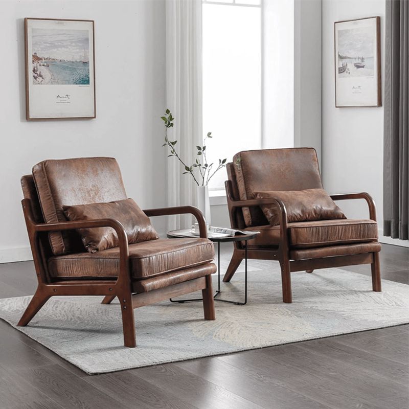 MSA MUEBLES SANTA ANA - Poltronas Sitial Manchester Café x 2 unidades