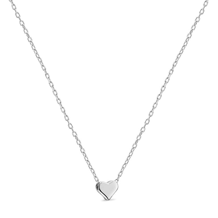 Collar de Corazon de Plata 925 Plateado TALLA UNICA
