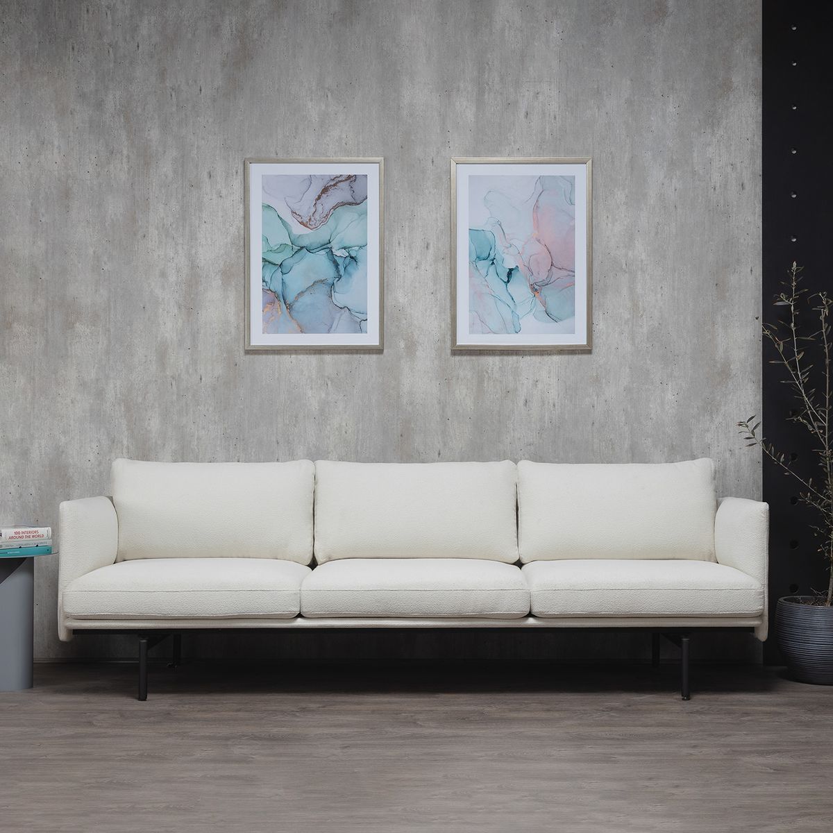 ASIMETRIKA - Sofá TORINO 3 cuerpos XL - Blanco Invierno