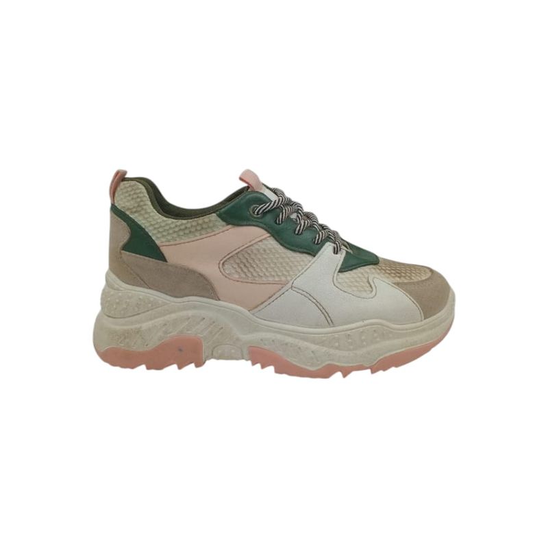 HERIEL - Zapatilla Beige Plataforma Mujer
