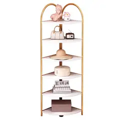 DETODOYMAS - Librero organizador esquinero 173x40x40cm Chic Home - Blanco
