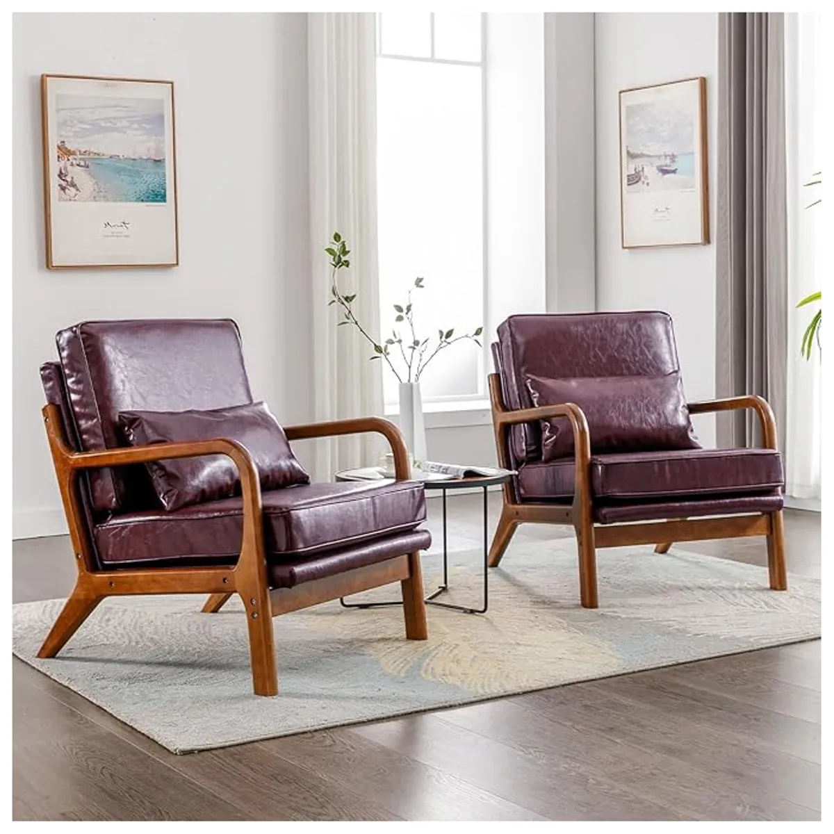 MSA MUEBLES SANTA ANA - Poltronas Sitial Manchester Burdeo 2 unidades