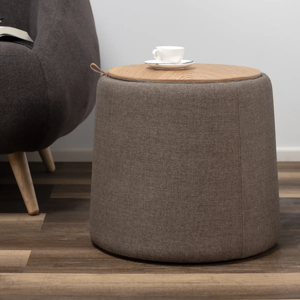 ASIMETRIKA - Pouf PUFFO - Gris cálido