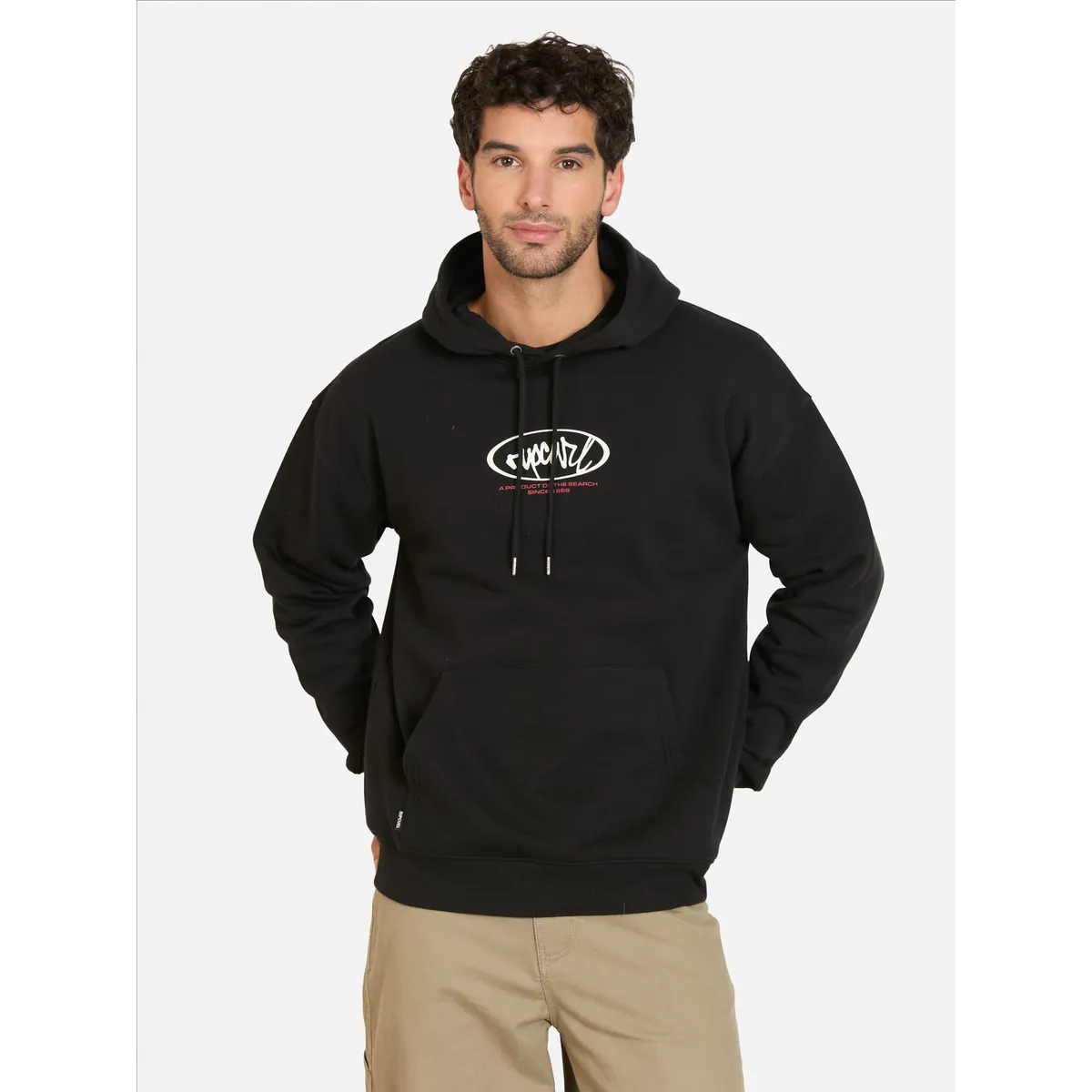 RIP CURL - Poleron Canguro Breaker Negro Hombre Rip Curl - Negro