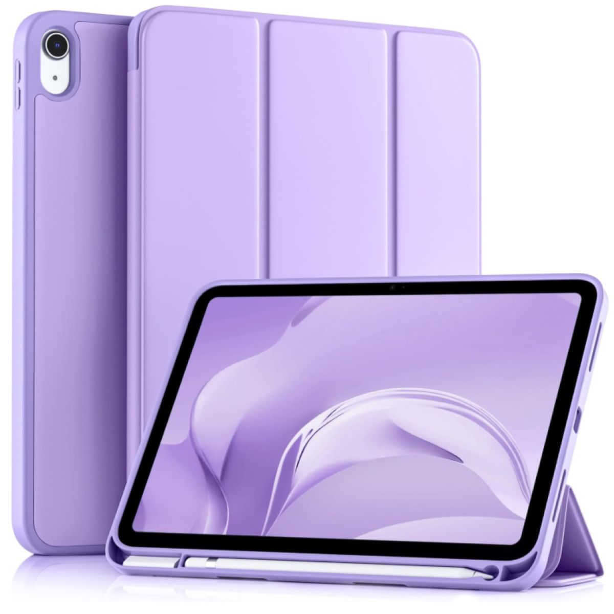GENERICO - Carcasa Smart Cover Para iPad A16 11th 2025 Lila + Mica