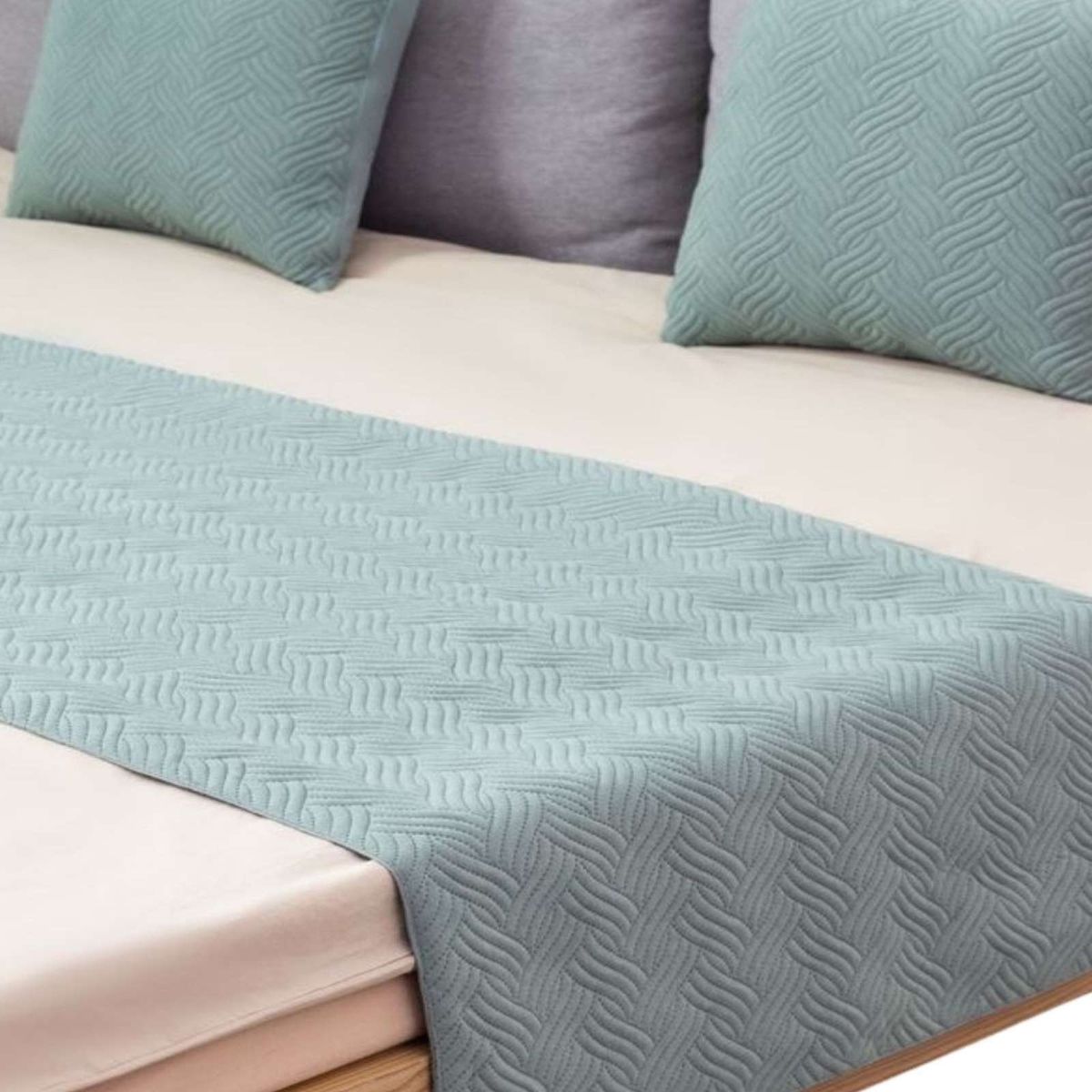 GENERICO - PIECERA MAS 2 FUNDAS ELEGANTE VERDE MENTA