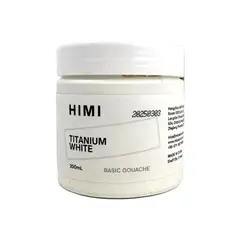HIMI - Pote de Gouache Blanco Titanio 200ml