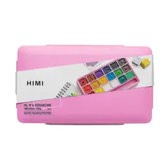 HIMI - Set Gouache 18 Colores Basicos 12g + 3 pinceles Rosado