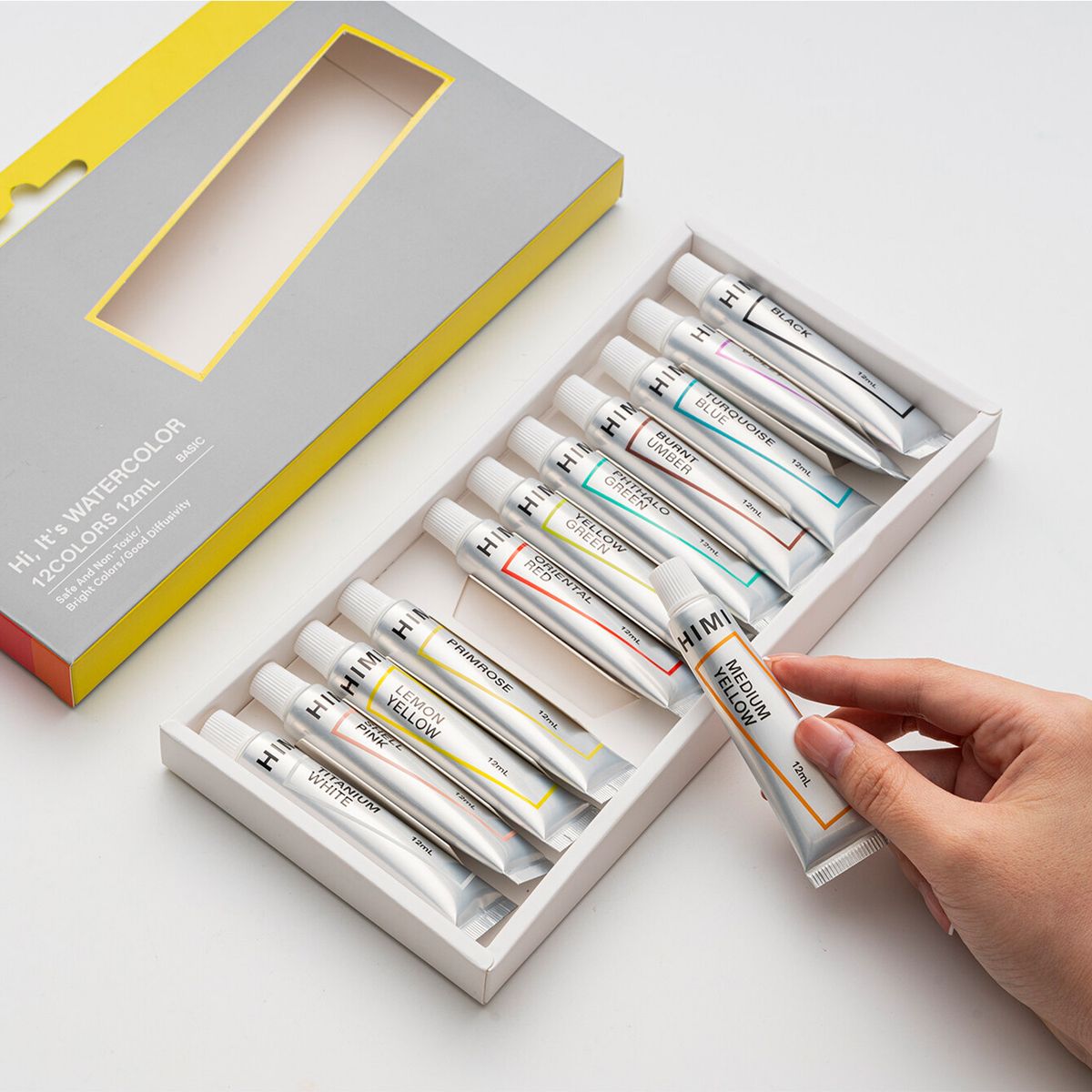 HIMI - HIMI Set Tubos de Acuarela 12 ml 12 Colores
