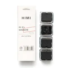 HIMI - Recarga Gouache 4 unidades 30g Negro