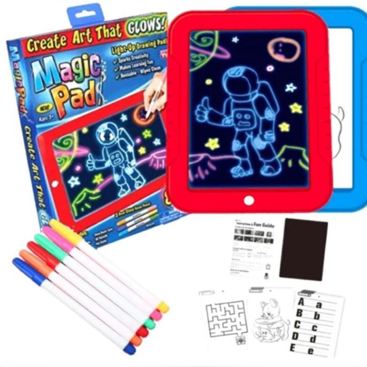 GENERICO - Pizarra Mágica Infantil Rojo