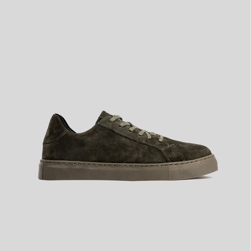 TRAUKO - Zapatilla Cuero Hombre Musgo Trauko Montblanc