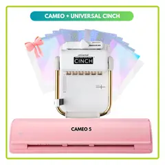SILHOUETTE - Cameo 5 ROSADA + ENCUADERNADORA CINCH UNIVERSAL + REGALO