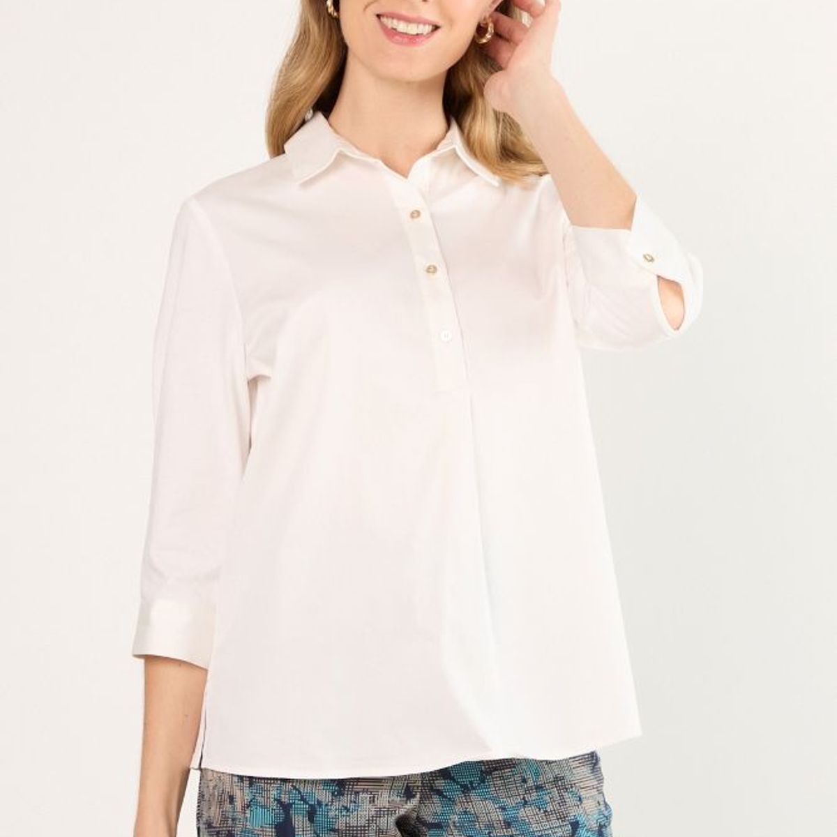 MA GRIFFE - Blusas Manga Larga Mujer Crudo Magriffe