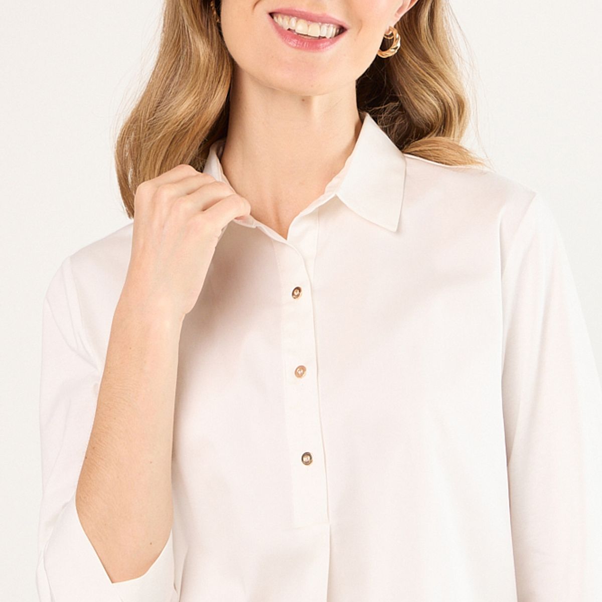 MA GRIFFE - Blusas Manga Larga Mujer Crudo Magriffe