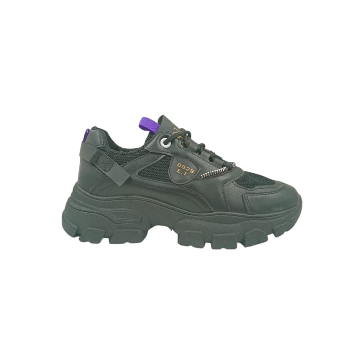 HERIEL - Zapatilla Negra Plataforma Mujer
