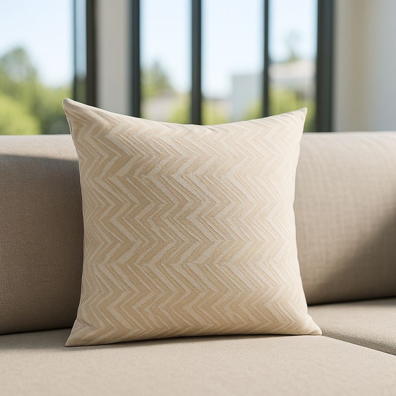 ARMONIA - Funda de cojín 45x45 beige texturizada estilo moderno 760