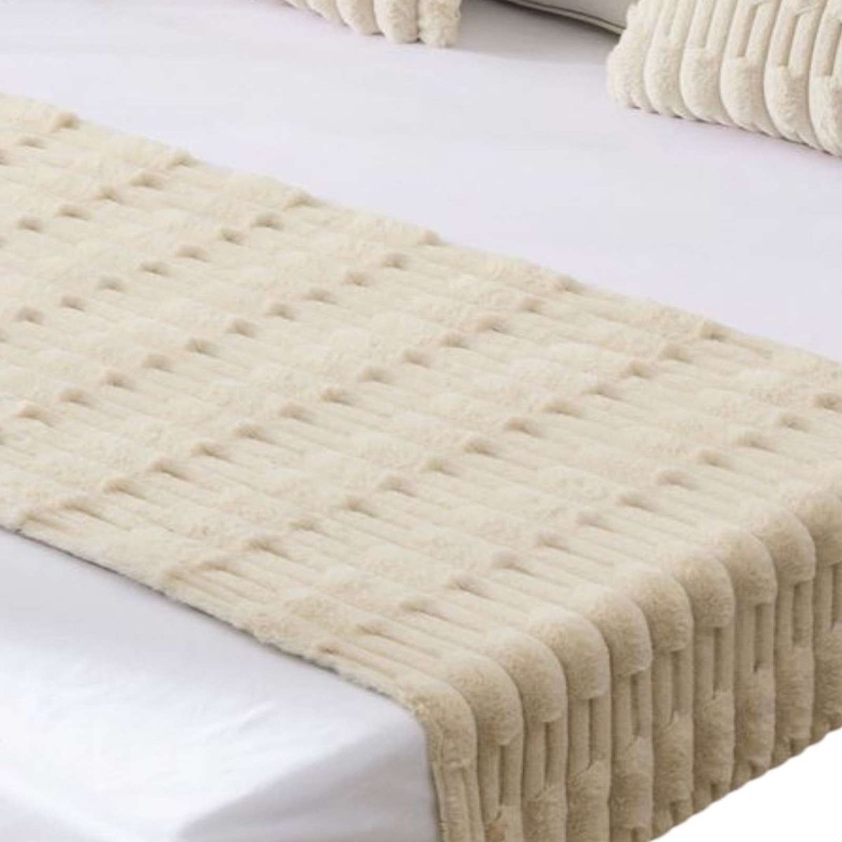 GENERICO - PIECERA MAS 2 FUNDAS DISEÑO BAMBU BEIGE