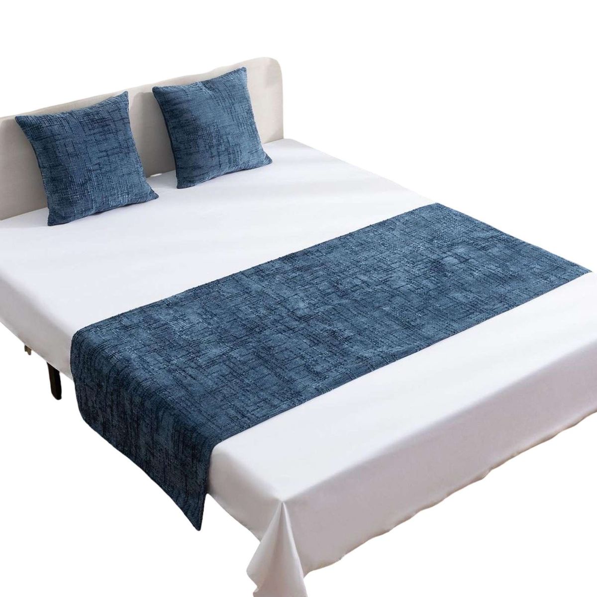 GENERICO - PIECERA MAS 2 FUNDAS MODELO CHENILLE AZUL