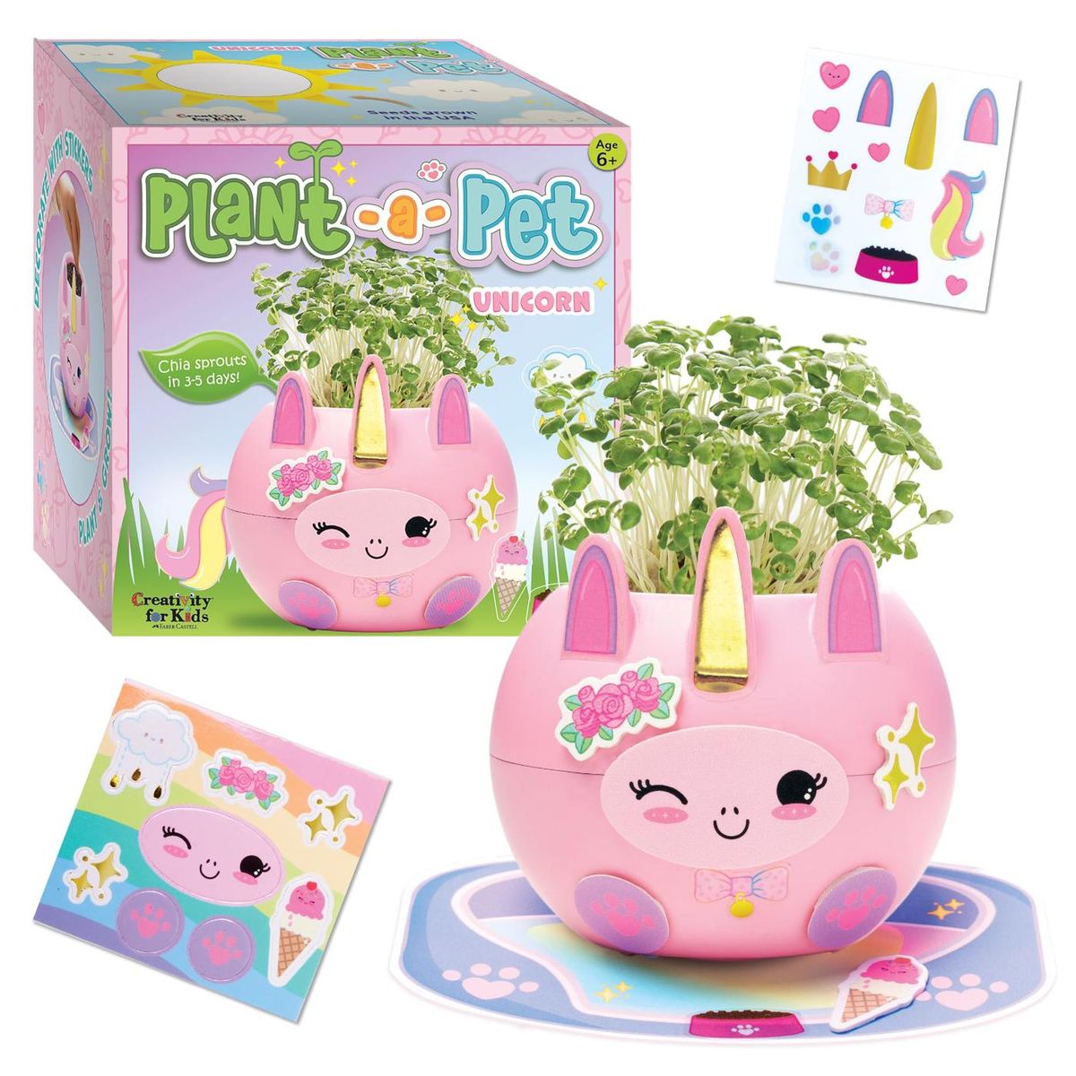 FABER-CASTELL - Juguete Creativity for Kids Maceta Infantil Planta Unicornio