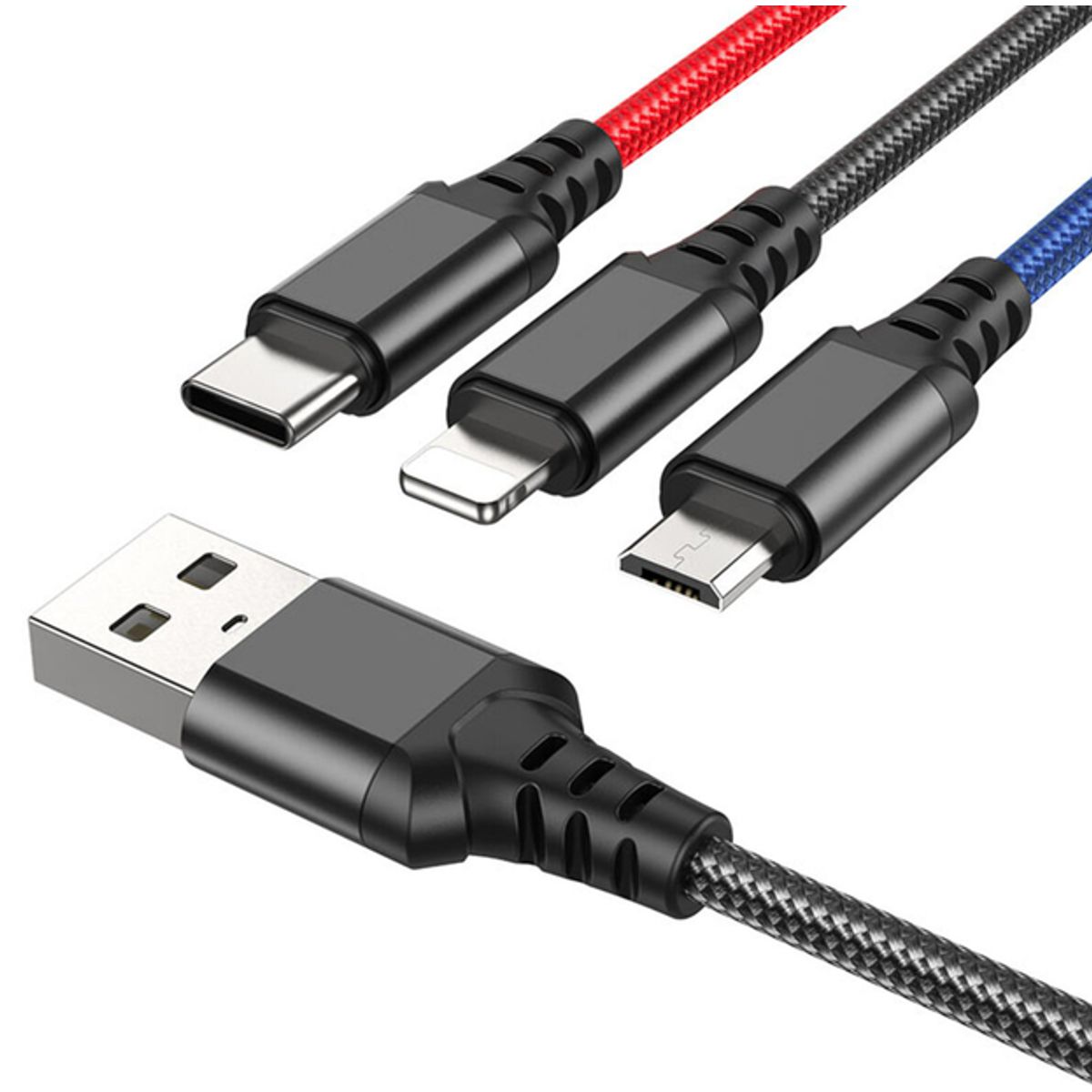 HOCO - Cable USB a iP+Tipo C+Micro 2A HOCO X76