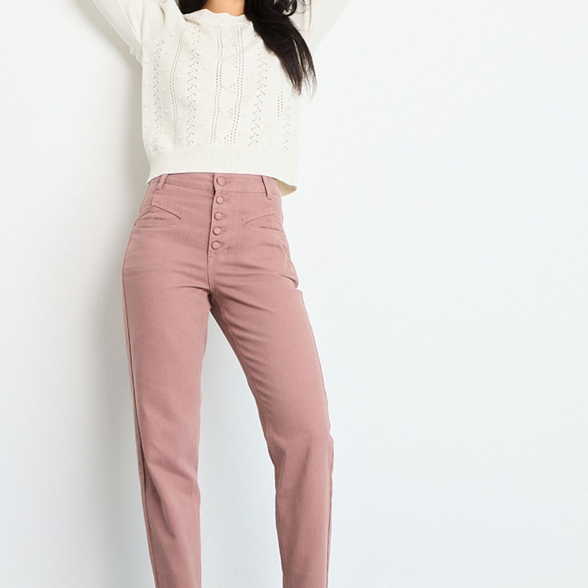 IO - Jeans Mom Mujer Rosado IO