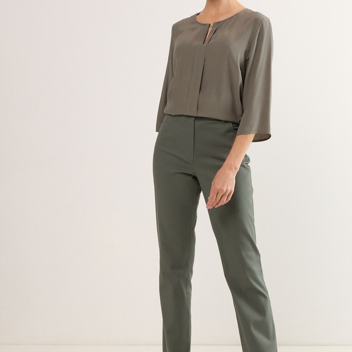 MA GRIFFE - Pantalon Mujer Avellana Magriffe