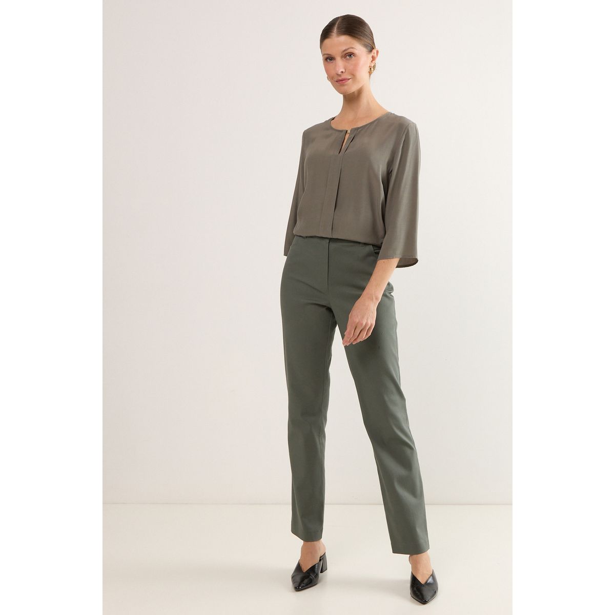 MA GRIFFE - Pantalon Mujer Avellana Magriffe