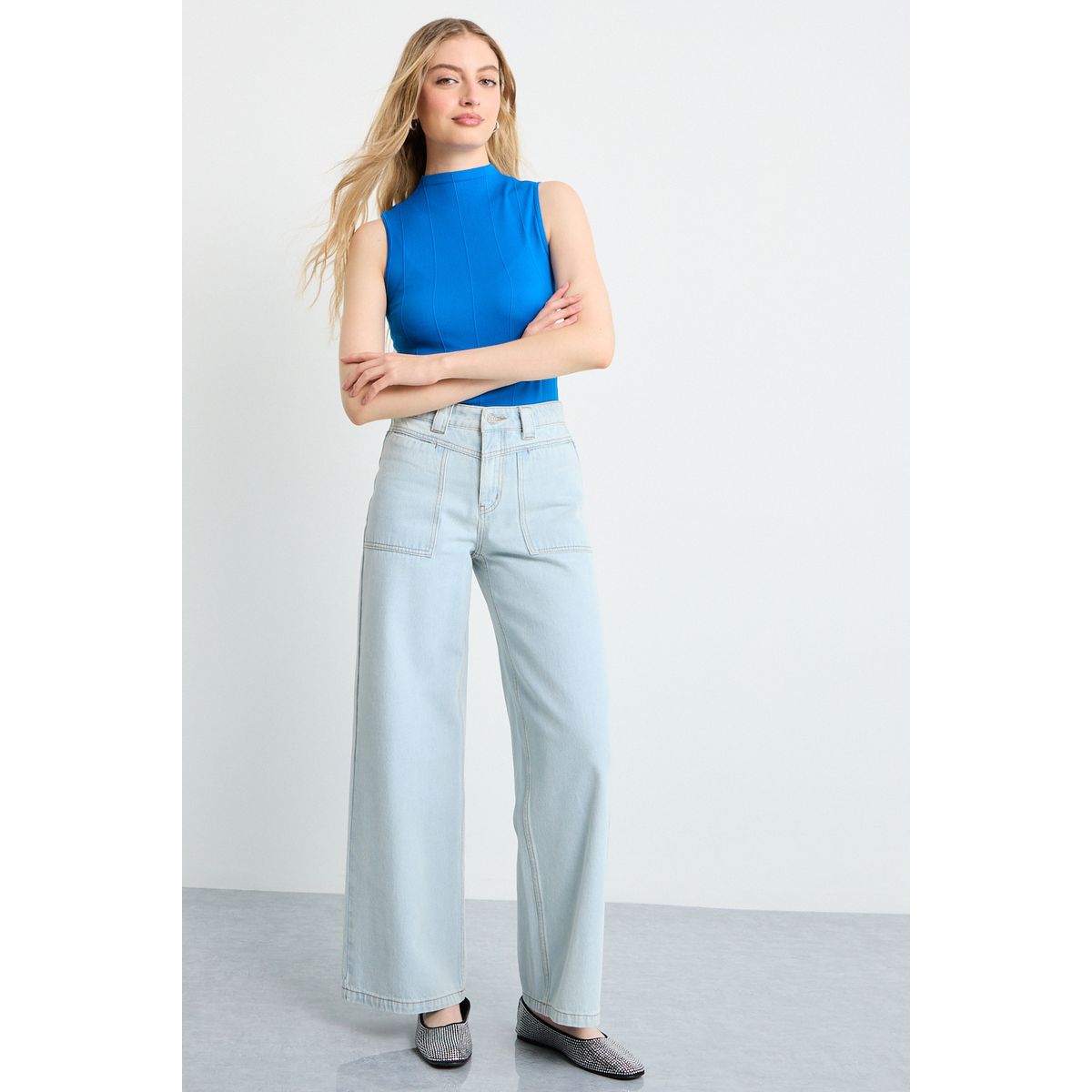 IO - Jeans Mujer Celeste IO