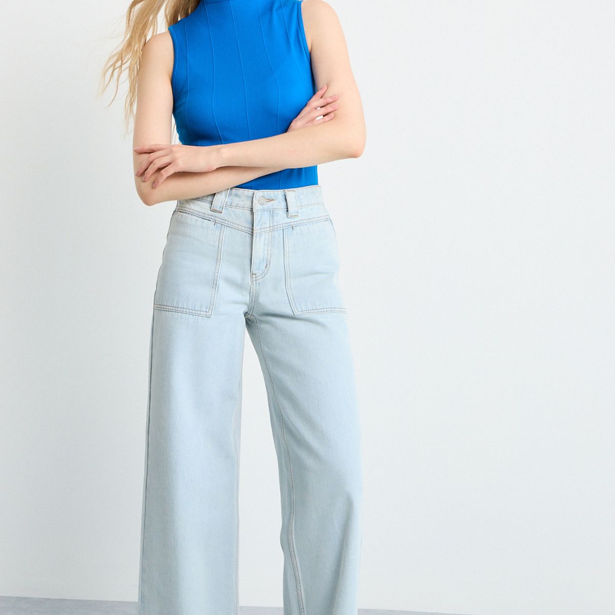 IO - Jeans Mujer Celeste IO