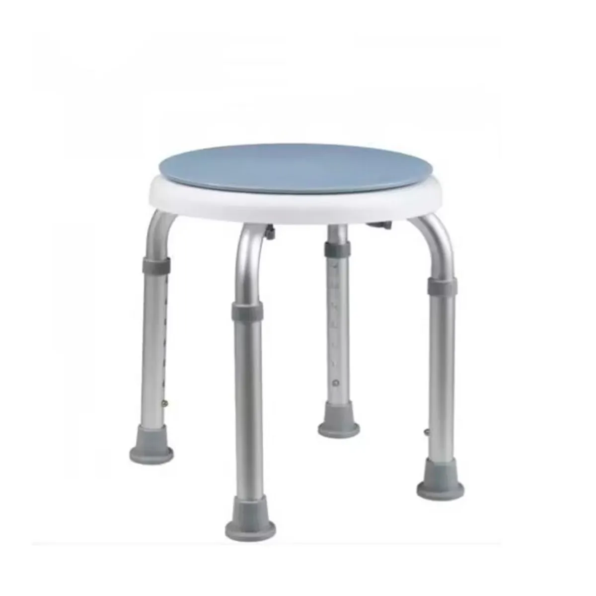 DETODOYMAS - Piso Silla De Ducha Redondo Altura Ajustable Sin Respaldo - Plateado