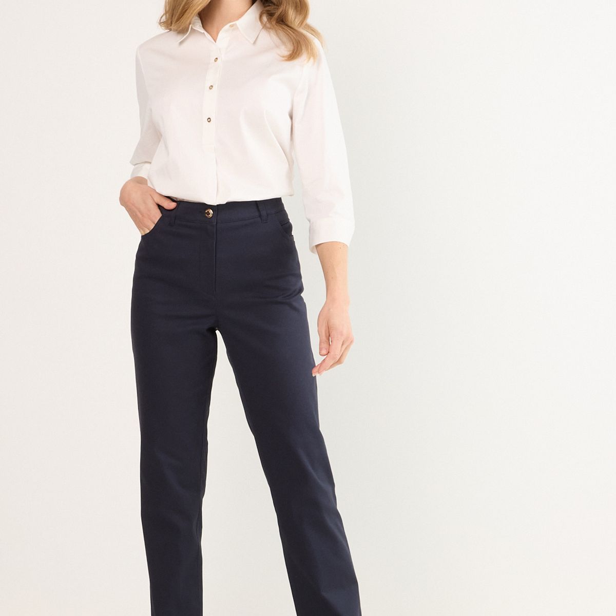 MA GRIFFE - Pantalon Mujer Azul Magriffe