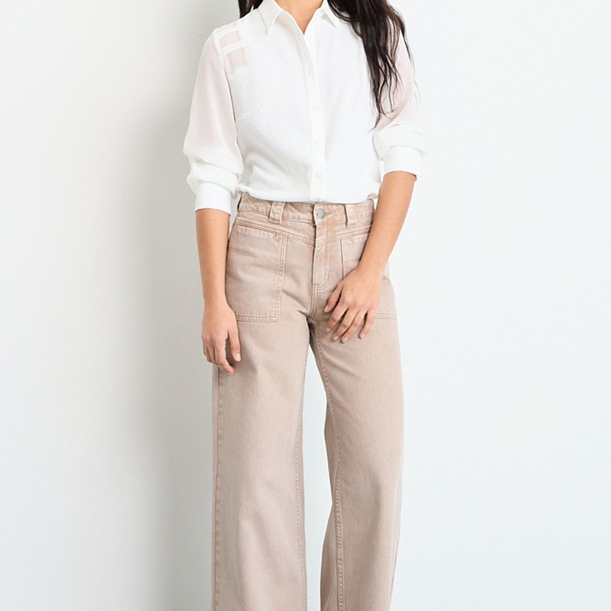 IO - Jeans Mujer Beige IO