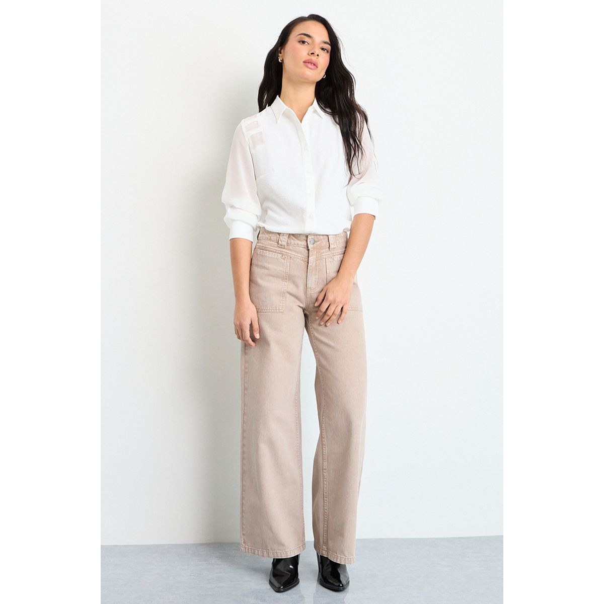 IO - Jeans Mujer Beige IO