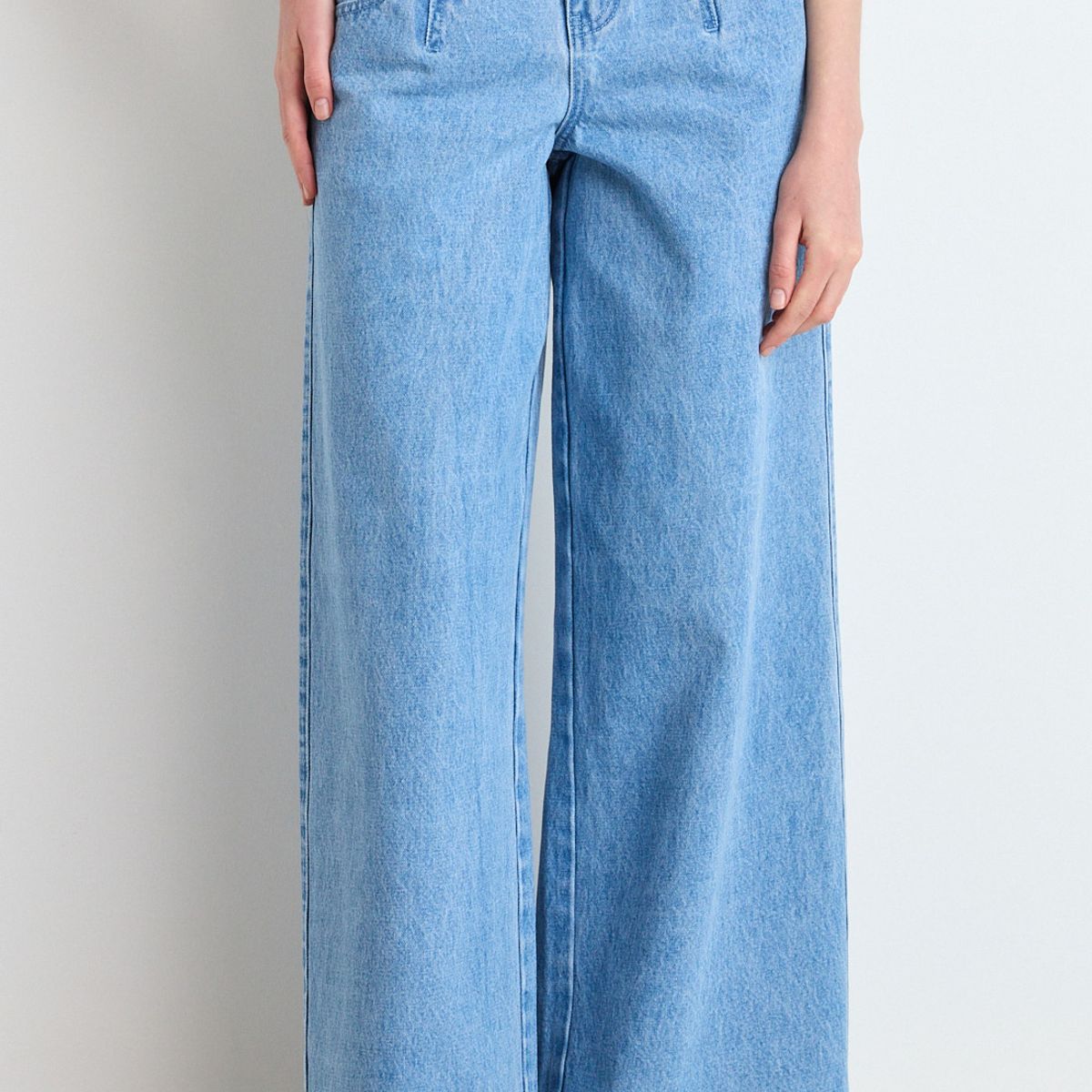 IO - Jeans Wide Leg Mujer Celeste IO