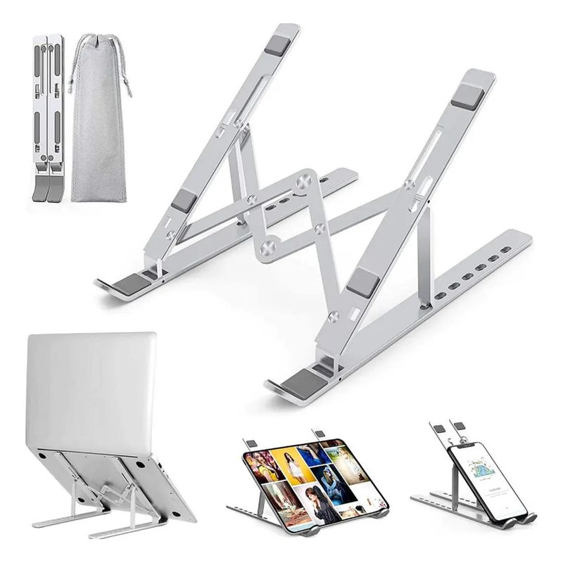 GENERICO - Soporte Para Computadora Base Metálica Porta Notebook