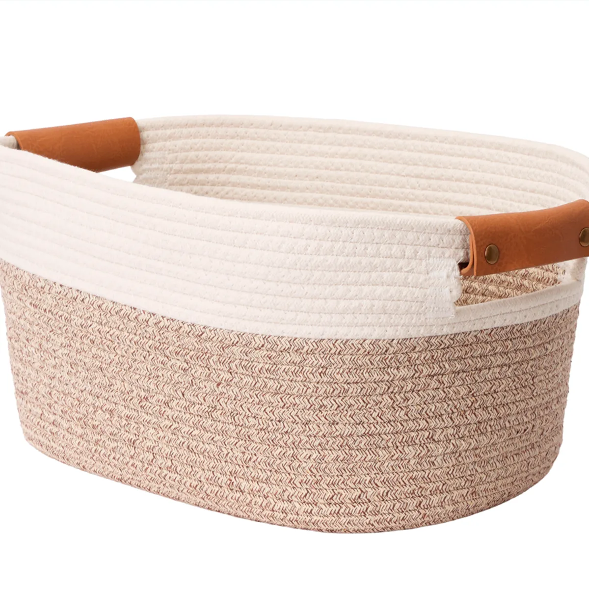 CARRY ALL - Canasto Cesta Organizadora De Algodon Carry All Tonos Tierra L