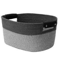 CARRY ALL - Canasta Cesta Organizadora De Algodón Tonos Grises M