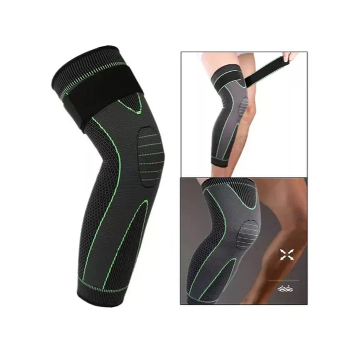 GENERICO - Soporte Compresión Para Pierna Completa Rodillera Elástica