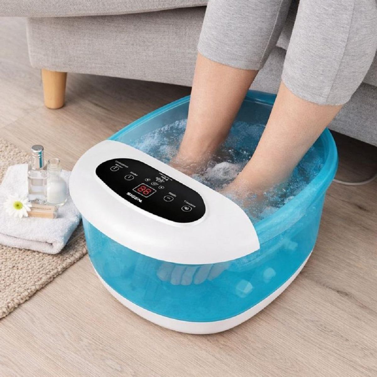 SIEGEN - Masajeador de Pies Siegen SG-1851 con Hidromasaje - Blanco