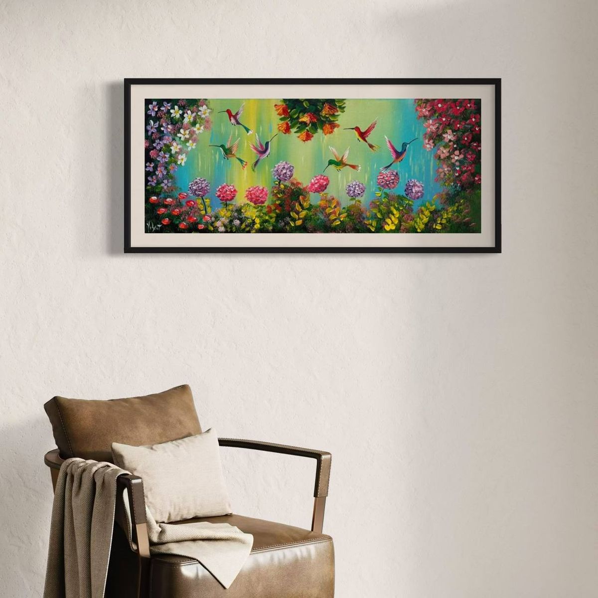 DEKAM DISEÑO - CUADRO COLIBRIS PINTADO DISEÑO 2