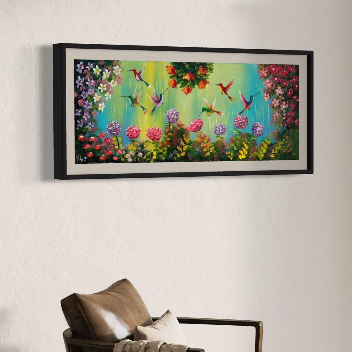 DEKAM DISEÑO - CUADRO COLIBRIS PINTADO DISEÑO 2