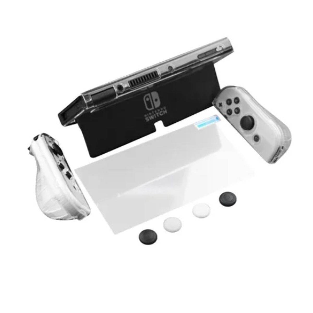ATLAS - Pack Proteccion Carcasa Lamina Nintendo Switch Oled 8 En 1