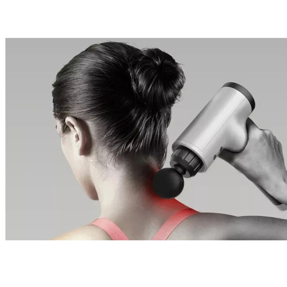 GENERICO - Pistola Masaje Muscular 4 Accesorios