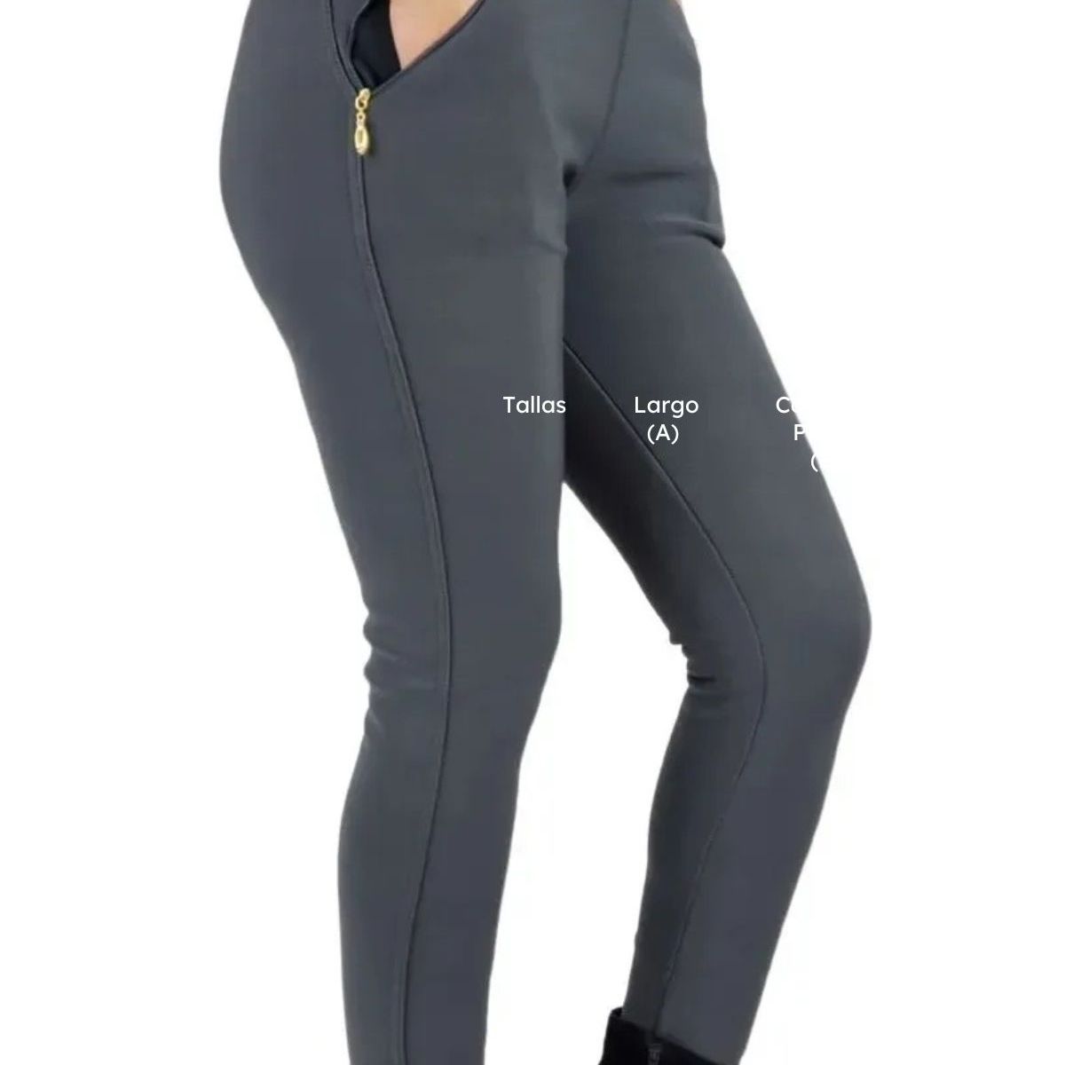 LOOK SHOP - Pack 3 Pantalón Calza Forro Piel. Bolsillo Cierre. Diseño H1