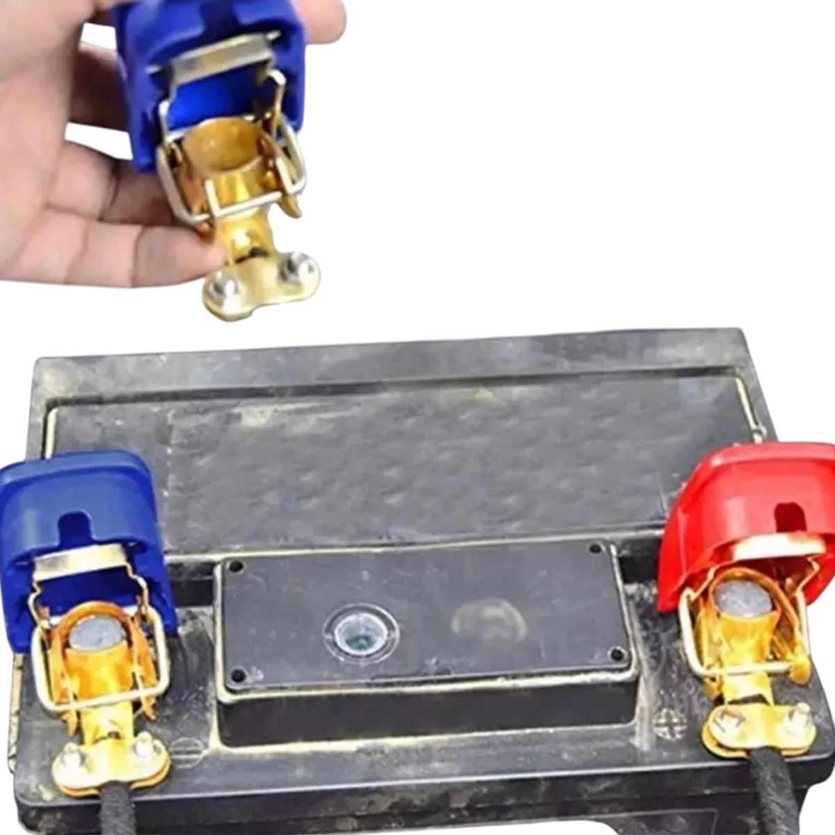 GENERICO - Par Bornes Batería Autos 12v Liberación Rapida