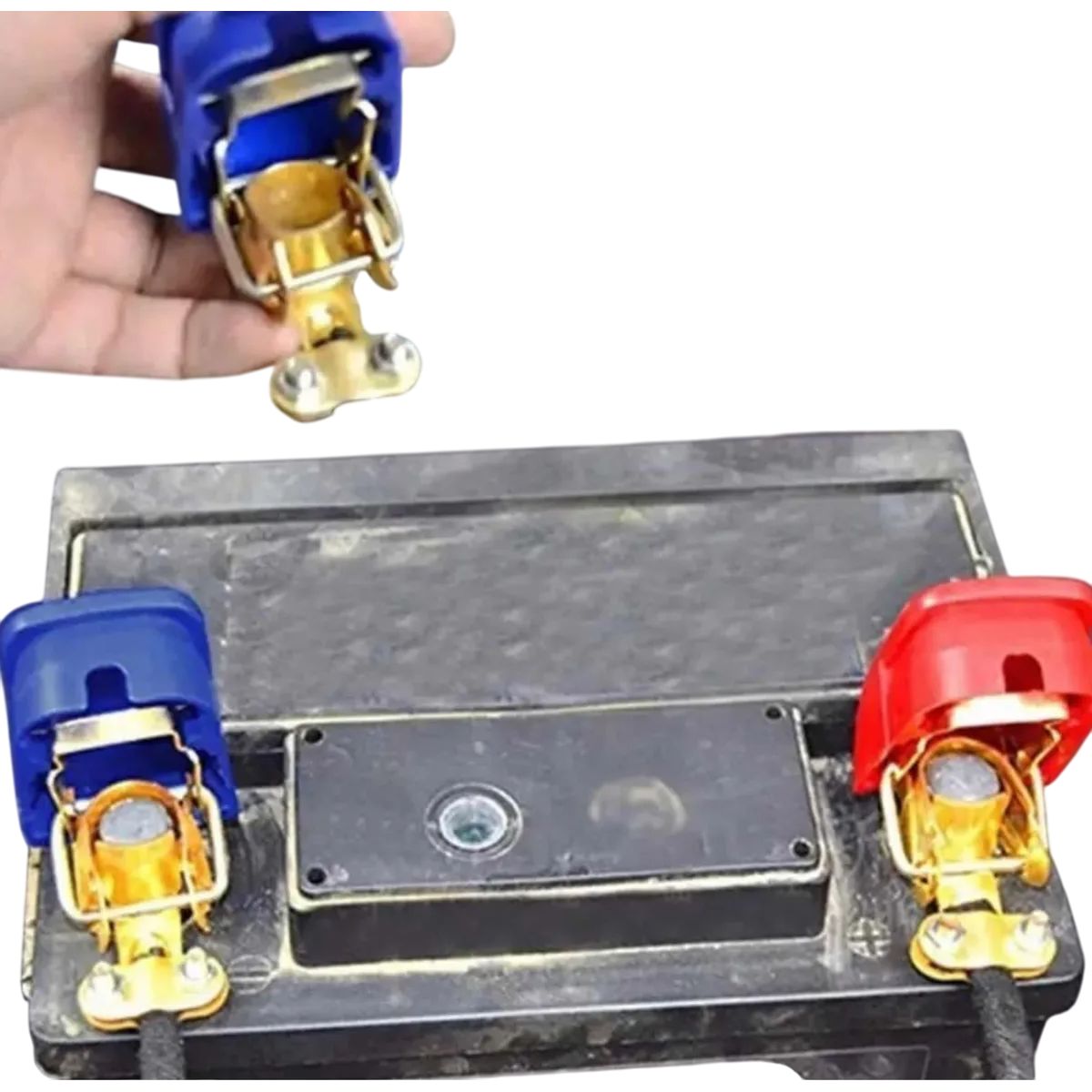 GENERICO - Par Bornes Batería Autos 12v Liberación Rapida